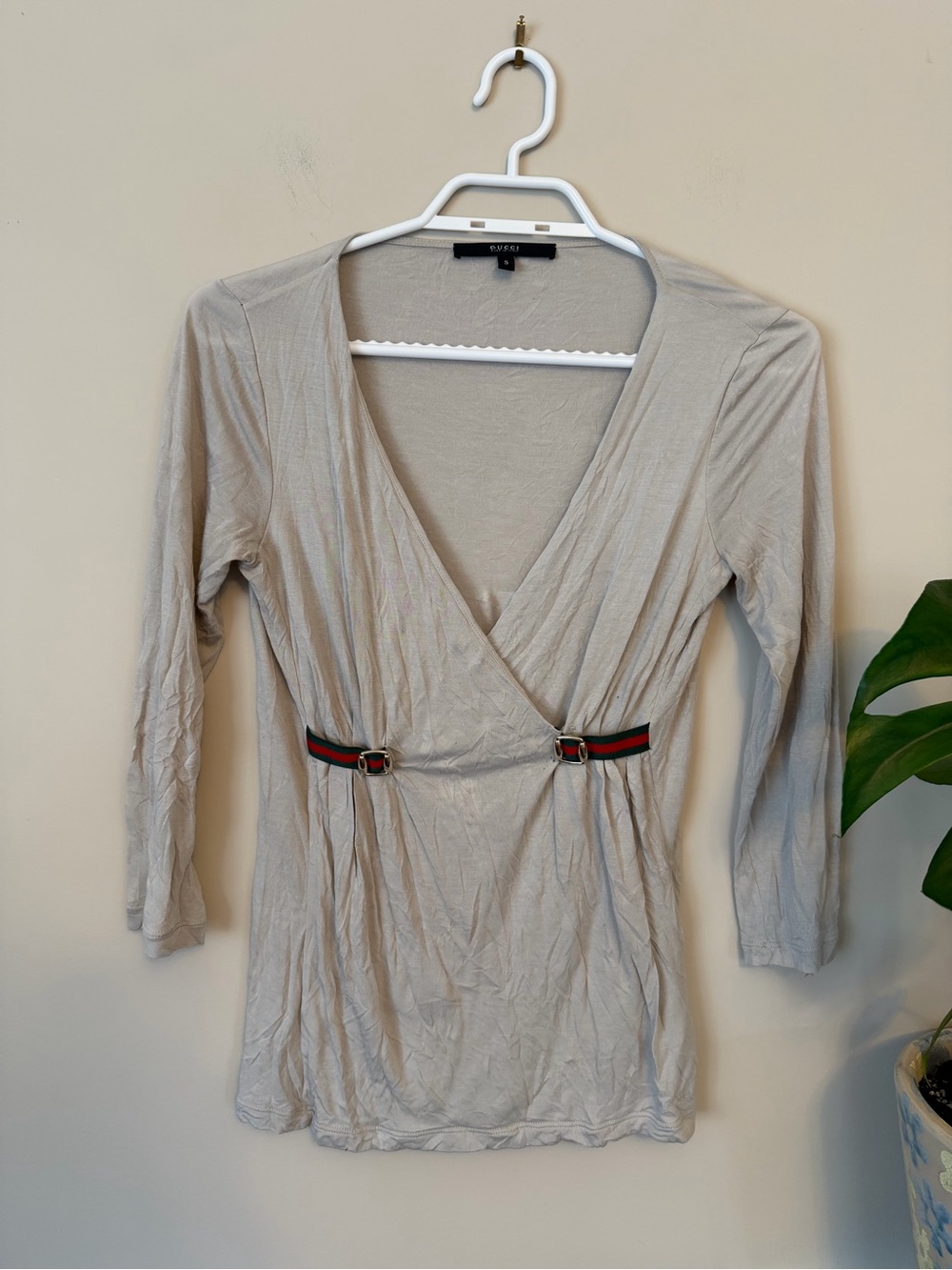 Vintage Gucci Wrap-Style Long Sleeve Tunic
